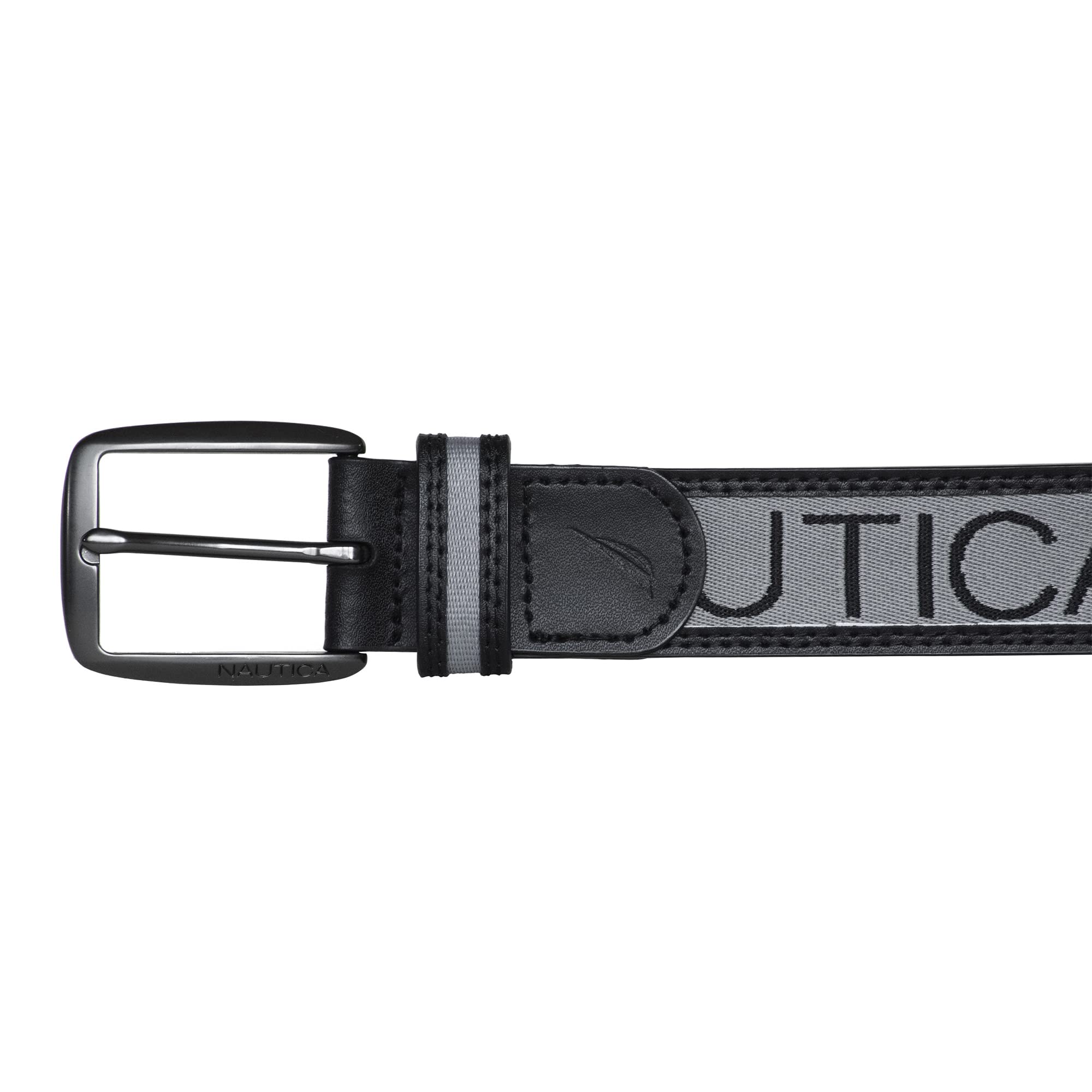 Foto 4 pulgar | Venta Internacional - Cinturón Náutica Leather con Cinta Distintiva Gris para Hombre