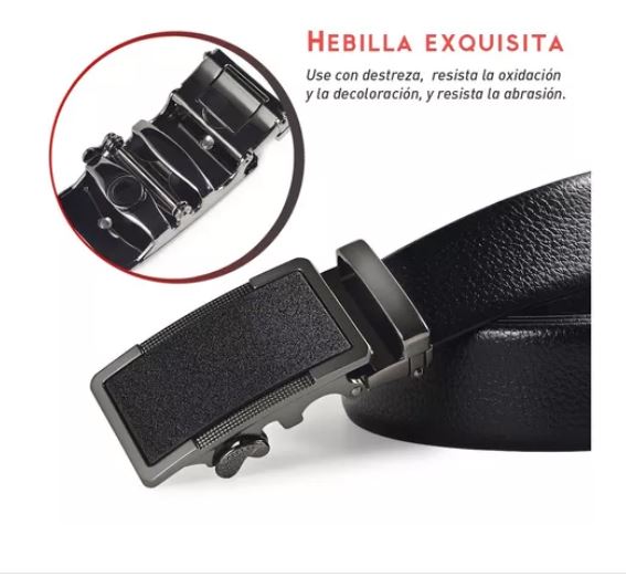 Foto 3 pulgar | Cinturón de Cuero Wünd Negro con Hebilla Automática para Hombre