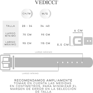 Foto 3 | Cinturón Vedicci Negro para Hombre