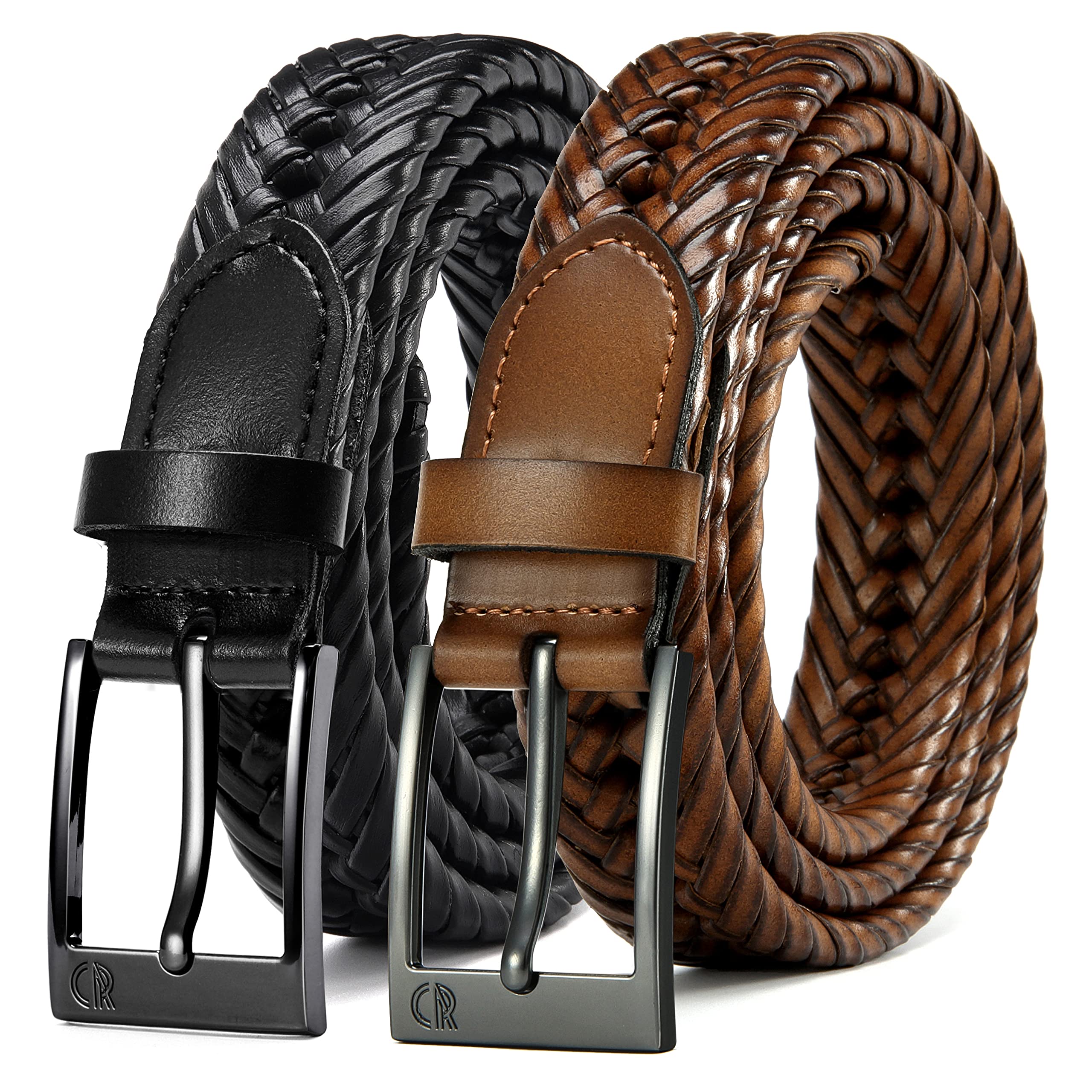 Foto 2 pulgar | Cinturón de Piel Trenzada Chaoren Paquete de 2 Unidades para Hombre - Venta Internacional