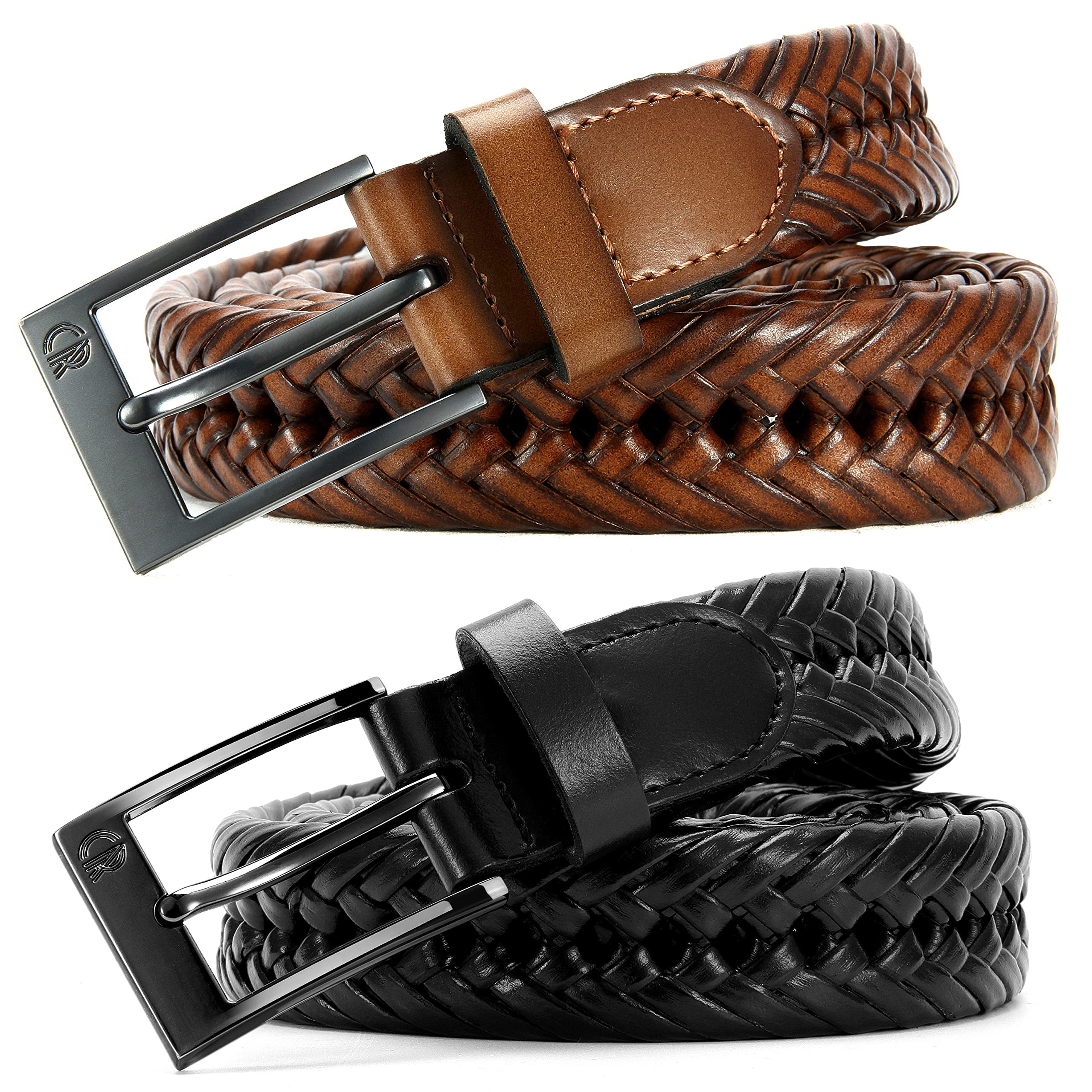 Foto 4 pulgar | Cinturón de Piel Trenzada Chaoren Paquete de 2 Unidades para Hombre - Venta Internacional