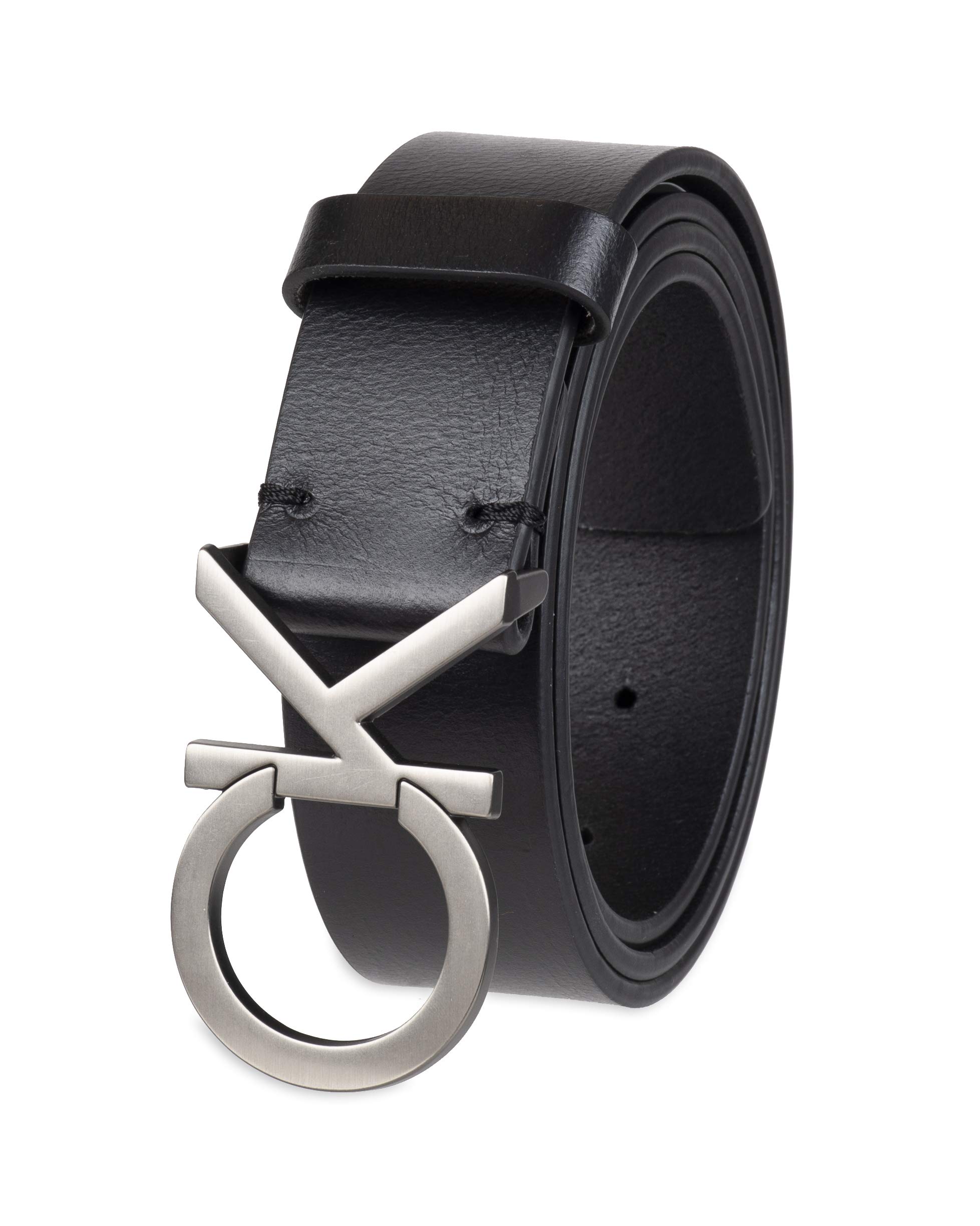 Foto 1 | Cinturón Calvin Klein con Monograma CK y Hebilla Recortada Negro Casual - Venta Internacional