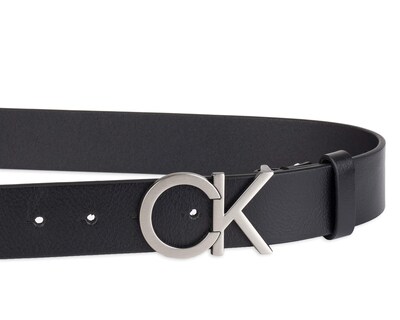 Foto 3 | Cinturón Calvin Klein con Monograma CK y Hebilla Recortada Negro Casual - Venta Internacional