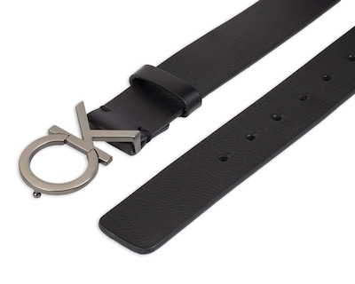 Foto 4 | Cinturón Calvin Klein con Monograma CK y Hebilla Recortada Negro Casual - Venta Internacional