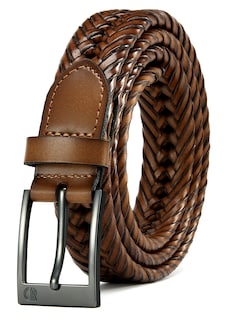 Foto 1 | Cinturón de Cuero Trenzado Chaoren Ajustable y Duradero para Hombre - Venta Internacional