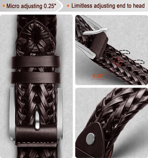 Foto 5 | Cinturón Bulliant de Piel Trenzada Unisex - Venta Internacional