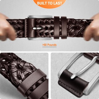Foto 6 | Cinturón Bulliant de Piel Trenzada Unisex - Venta Internacional