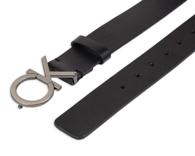 Foto 4 | Cinturón Calvin Klein Casual Con Monograma Ck Hebilla Recortada color Negro - Venta Internacional
