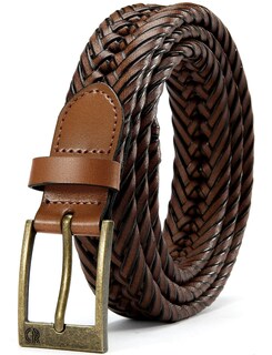 Foto 1 | Cinturón de Cuero Trenzado Chaoren Ajustable y Duradero para Hombre - Venta Internacional