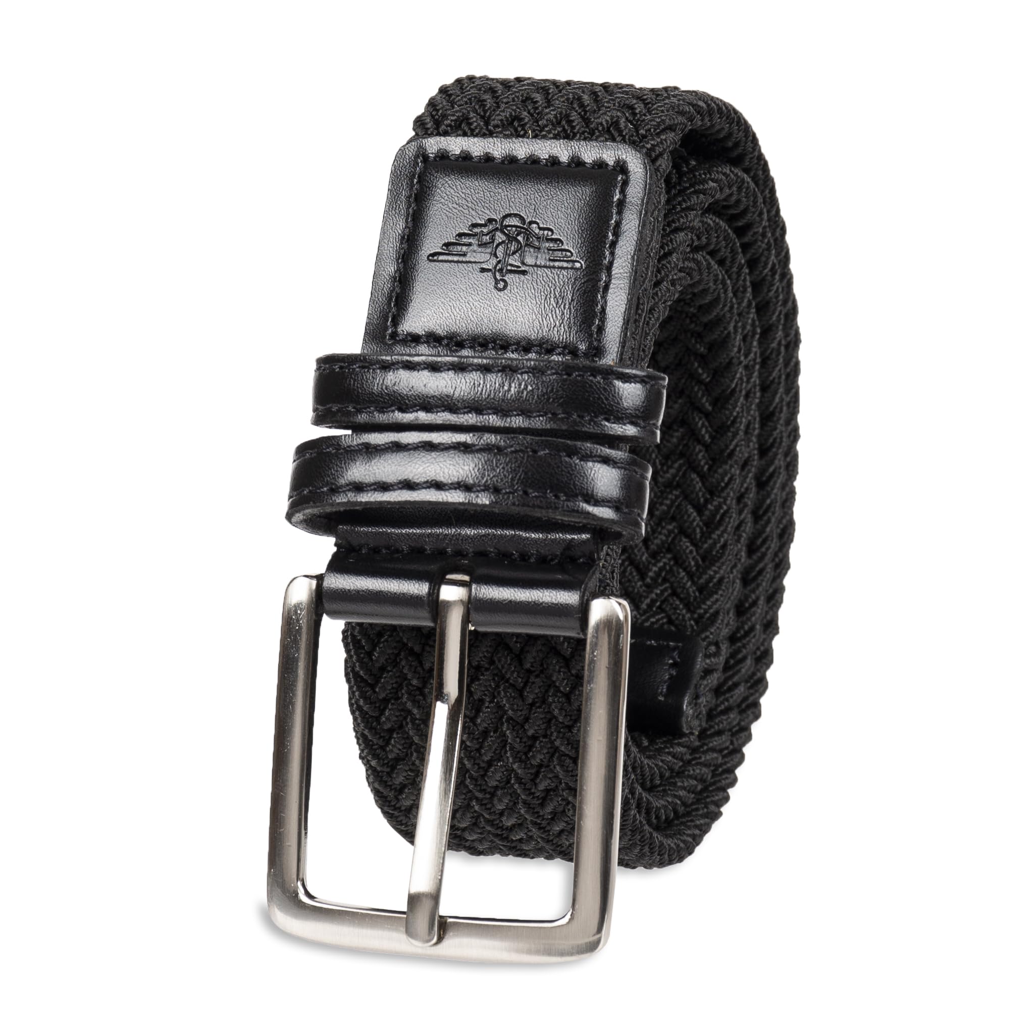 Cinturón Trenzado Dockers Black Stretch Web para Hombre Talla XL - Venta Internacional