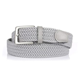 Foto 2 | Cinturón Trenzado Bsllnek Elástico de 3,5 Cm Gris para Hombre - Venta Internacional