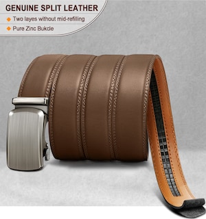 Foto 3 | Cinturón Bulliant Slide Con Trinquete Para Hombre, Color Marrón Claro, De 107 A 122 Cm De Cintura - Venta Internaciona