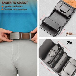 Foto 5 | Cinturón Bulliant Slide Con Trinquete Para Hombre, Color Marrón Claro, De 107 A 122 Cm De Cintura - Venta Internaciona