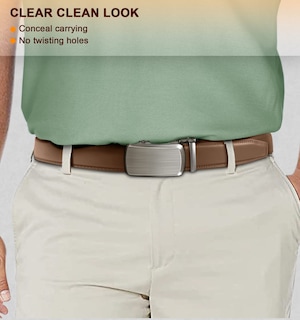 Foto 7 | Cinturón Bulliant Slide Ratchet Tawny De Piel Auténtica Para Hombre - Venta Internacional.