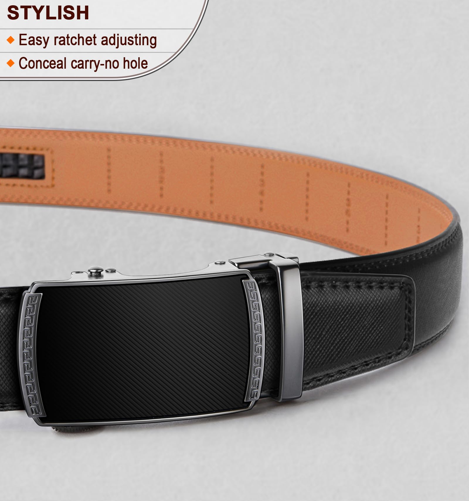 Foto 3 pulgar | Camisa De Vestir Belt Bulliant Para Hombre, Estilo Slide, Con Trinquete, Color Negro - Venta Internacional.