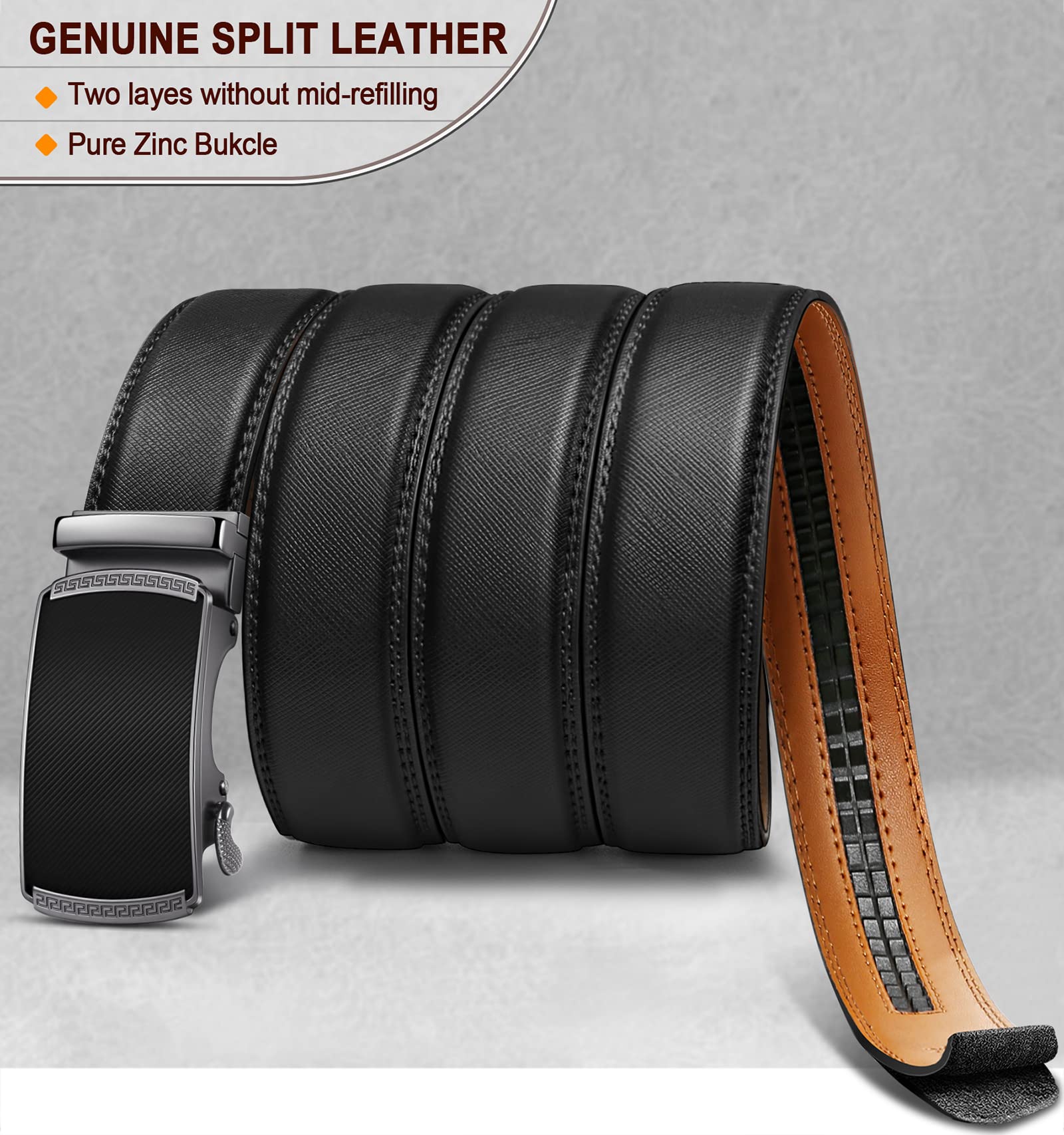 Foto 4 pulgar | Camisa De Vestir Belt Bulliant Para Hombre, Estilo Slide, Con Trinquete, Color Negro - Venta Internacional.