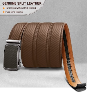 Foto 3 | Cinturón Bulliant Slide Con Trinquete Para Hombre, Color Marrón Rojizo, Cintura De 76 A 91 Cm - Venta Internacional.