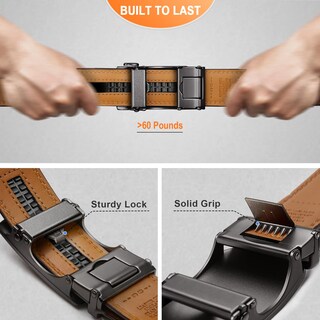 Foto 6 | Cinturón Bulliant Slide Con Trinquete Para Hombre, Color Rojizo, Cintura De 71 A 86 Cm - Venta Internacional.