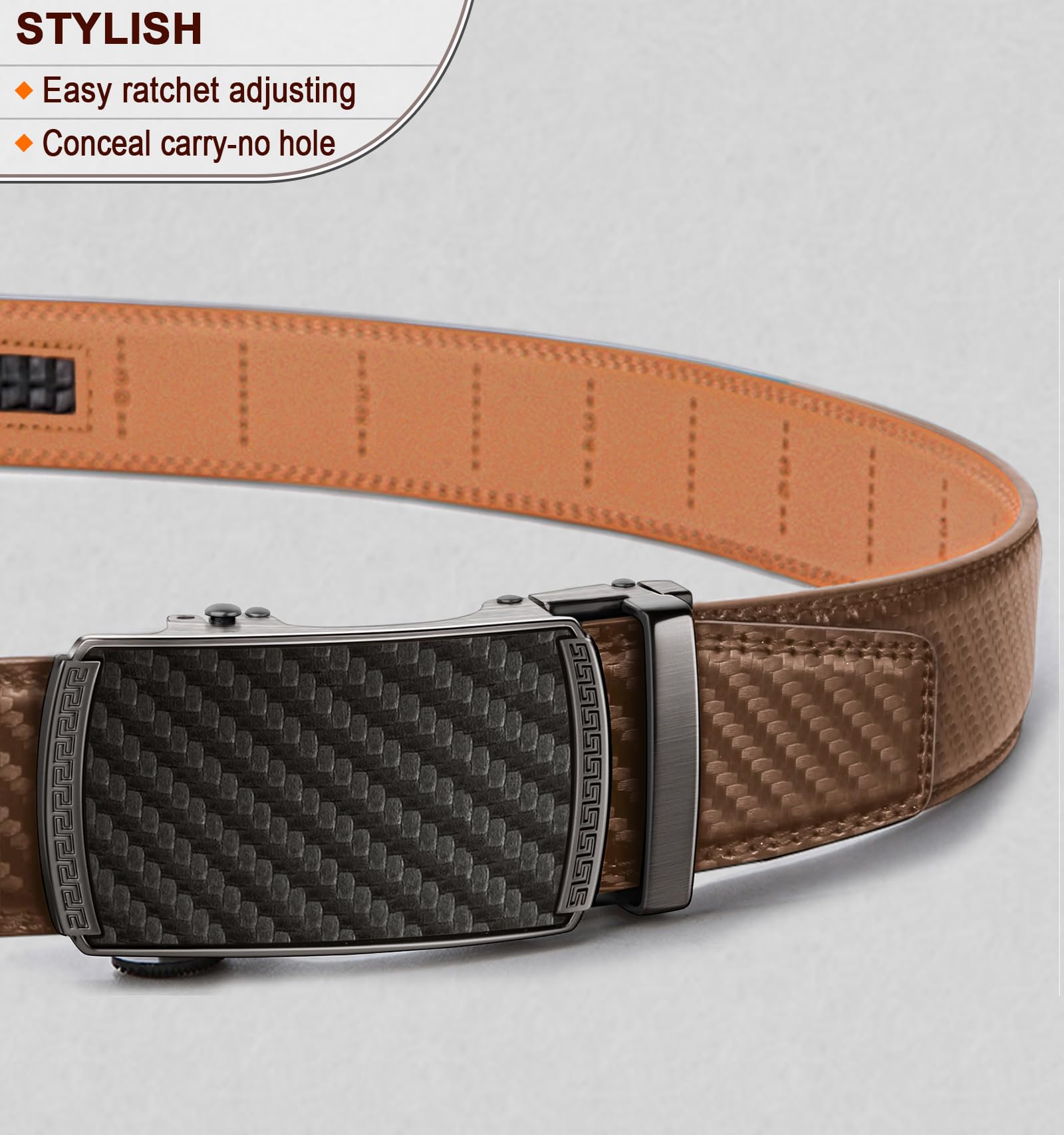 Foto 2 | Cinturón Bulliant Slide Con Trinquete Para Hombre, Color Rojizo, Cintura De 71 A 86 Cm - Venta Internacional.