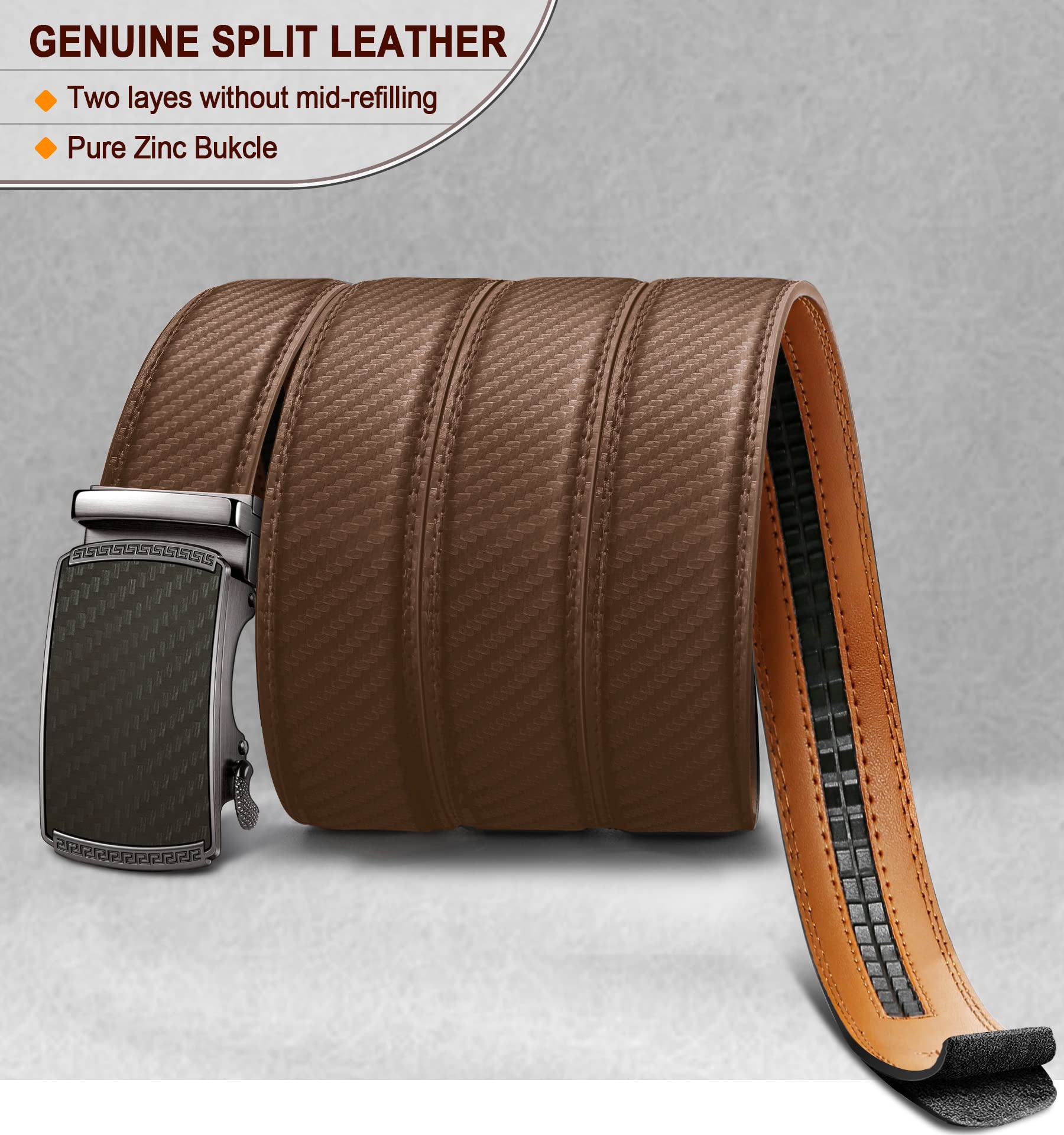 Foto 4 pulgar | Cinturón Bulliant Slide Con Trinquete Para Hombre, Color Rojizo, Cintura De 71 A 86 Cm - Venta Internacional.
