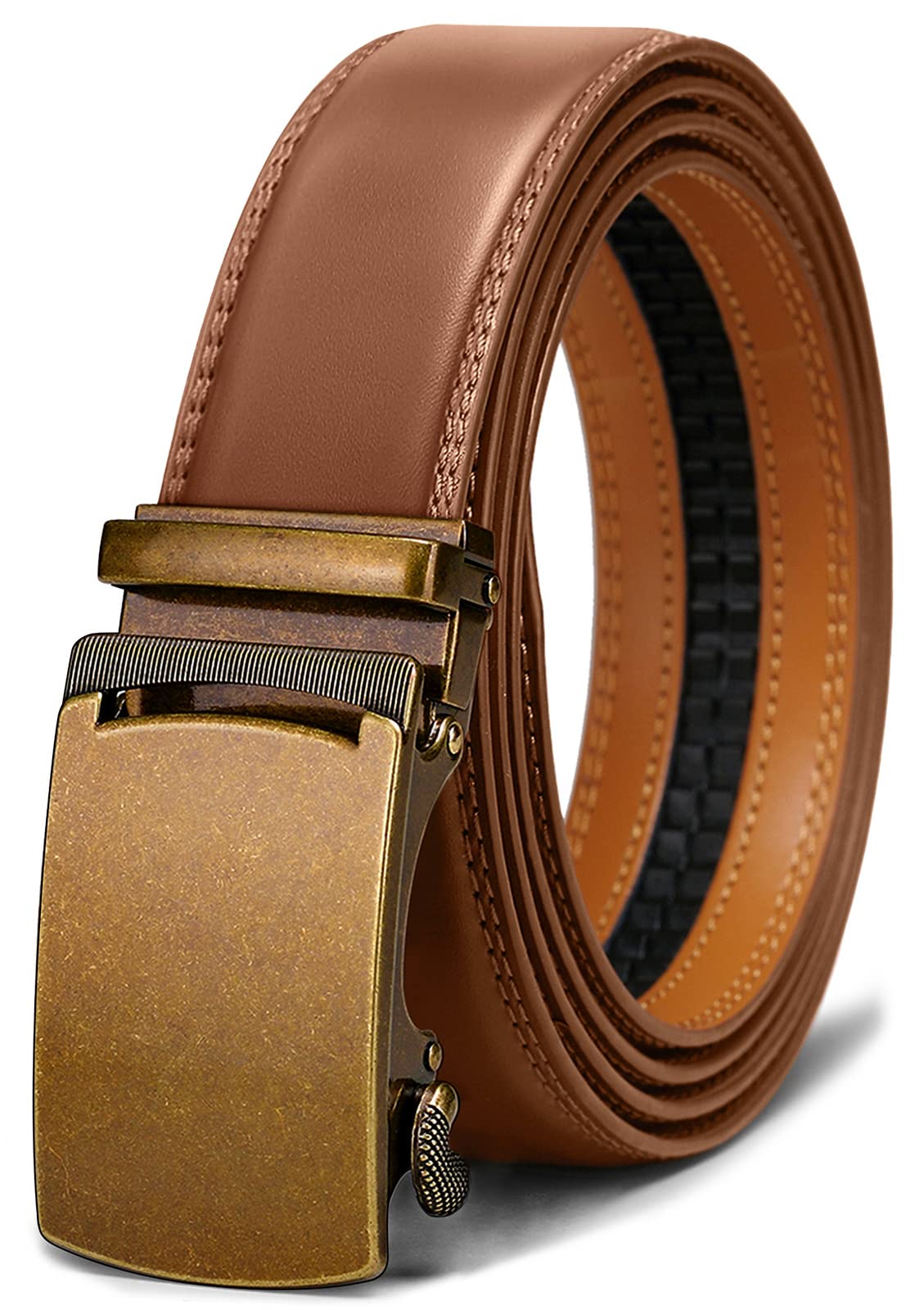 Foto 2 pulgar | Cinturón Bulliant De Piel Auténtica Color Rojizo Con Trinquete Para Hombre - Venta Internacional.