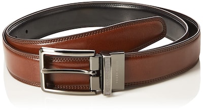 Foto 1 | Cinturón Perry Ellis Portfolio De Piel Con Doble Costura 42 Marrón/negro - Venta Internacional.