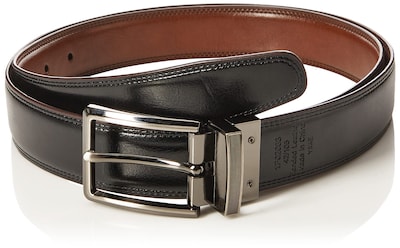 Foto 2 | Cinturón Perry Ellis Portfolio De Piel Con Doble Costura 42 Marrón/negro - Venta Internacional.