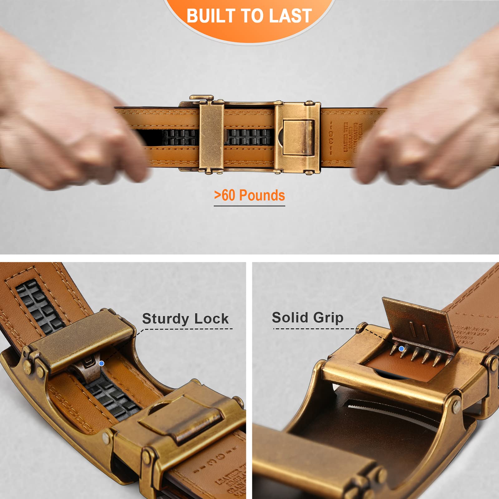 Foto 6 | Cinturón Bulliant de Piel para Hombre - Venta Internacional