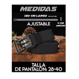 Foto 4 | Cinturón De Hombre Ajustable Táctico Casual De Moda Negro