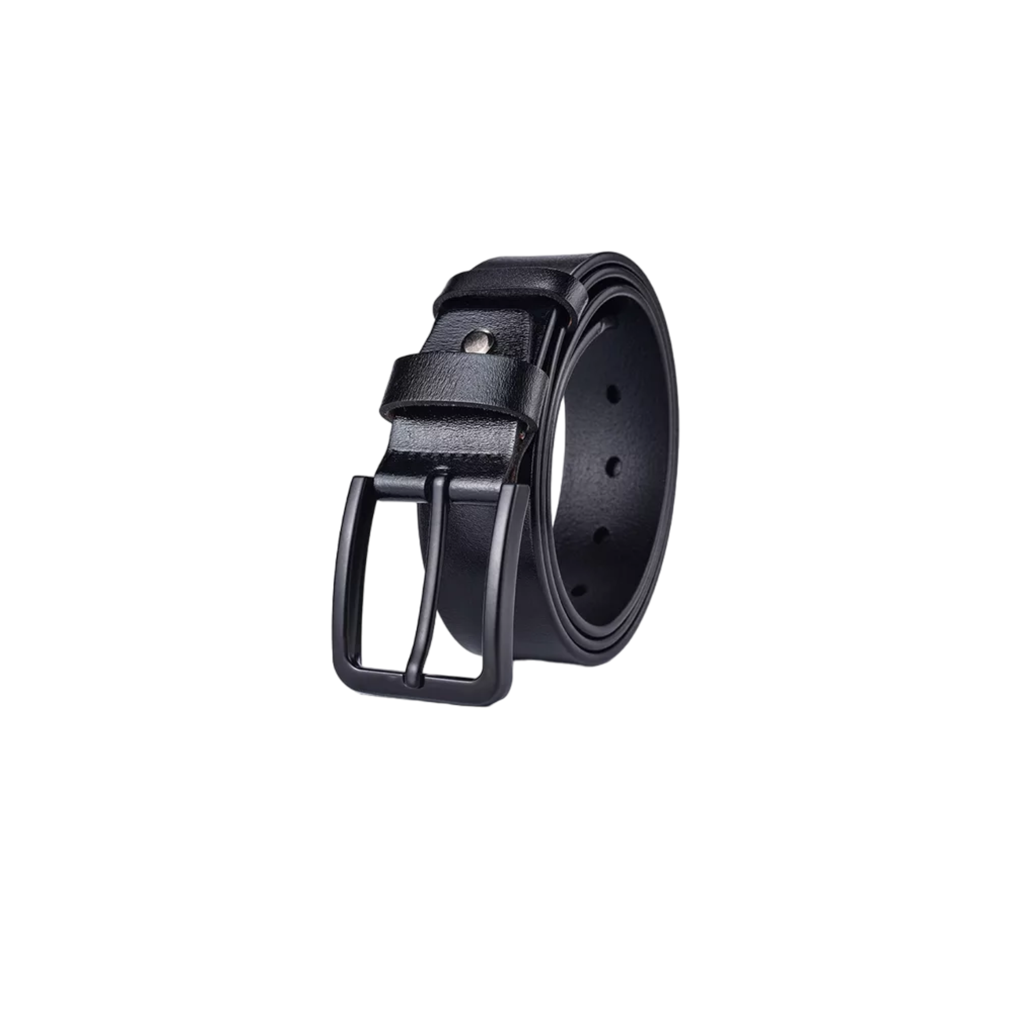 Cinturón Cuero De Vacuno Alta Calidad Retro Ajustable De Hombre Talla 125 Negro