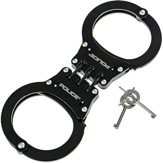 Foto 1 | Handcuffs Police, Resistentes, Con Bisagras De Doble Cierre, Acero Negro - Venta Internacional.