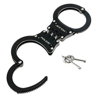 Foto 4 | Handcuffs Police, Resistentes, Con Bisagras De Doble Cierre, Acero Negro - Venta Internacional.
