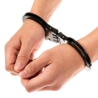 Foto 5 | Handcuffs Police, Resistentes, Con Bisagras De Doble Cierre, Acero Negro - Venta Internacional.