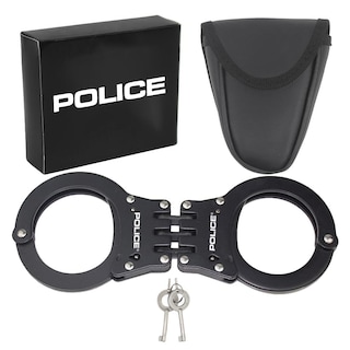 Foto 7 | Handcuffs Police, Resistentes, Con Bisagras De Doble Cierre, Acero Negro - Venta Internacional.