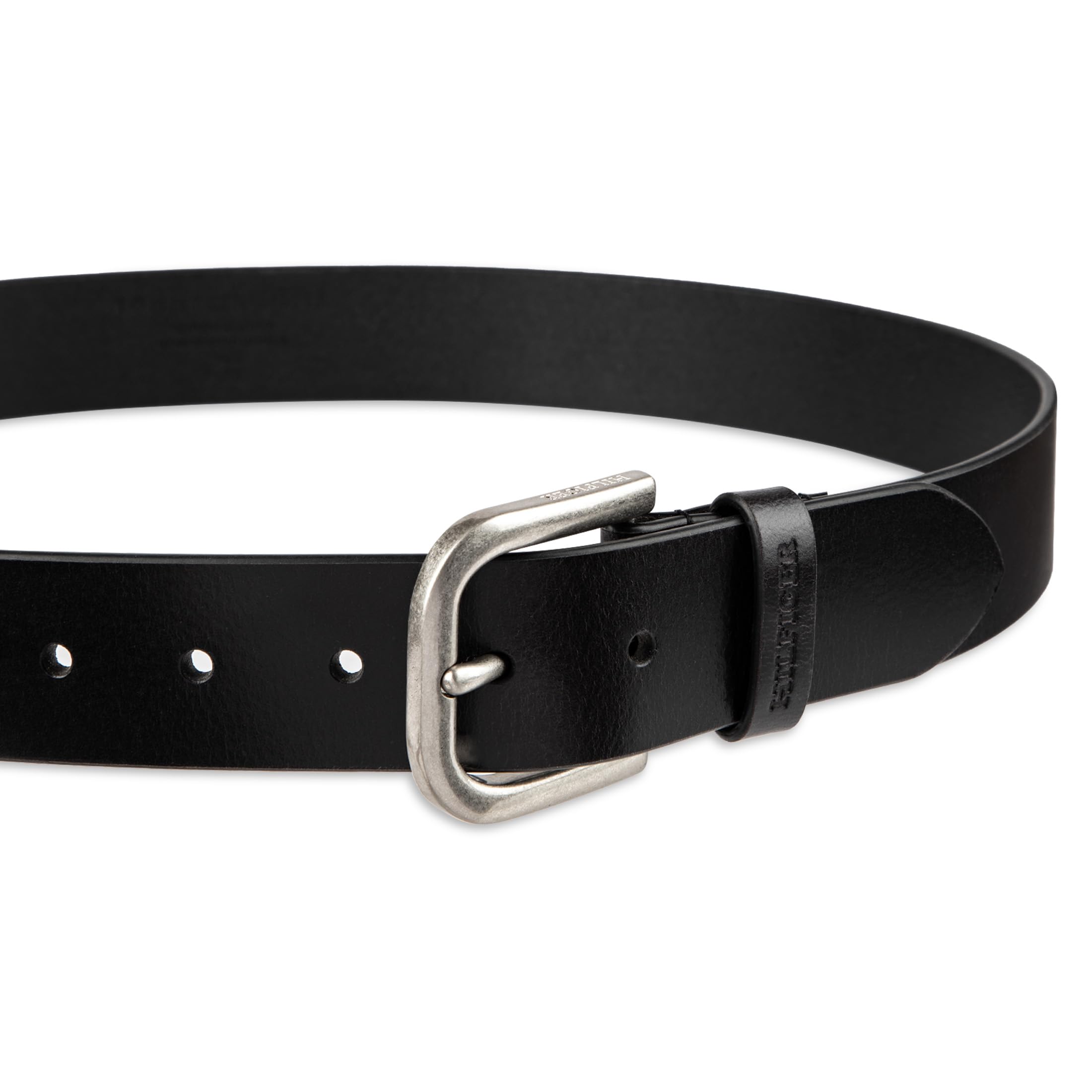 Foto 4 pulgar | Cinturón Tommy Hilfiger Raw Edge Jean De Cuero Negro Para Hombre - Venta Internacional.