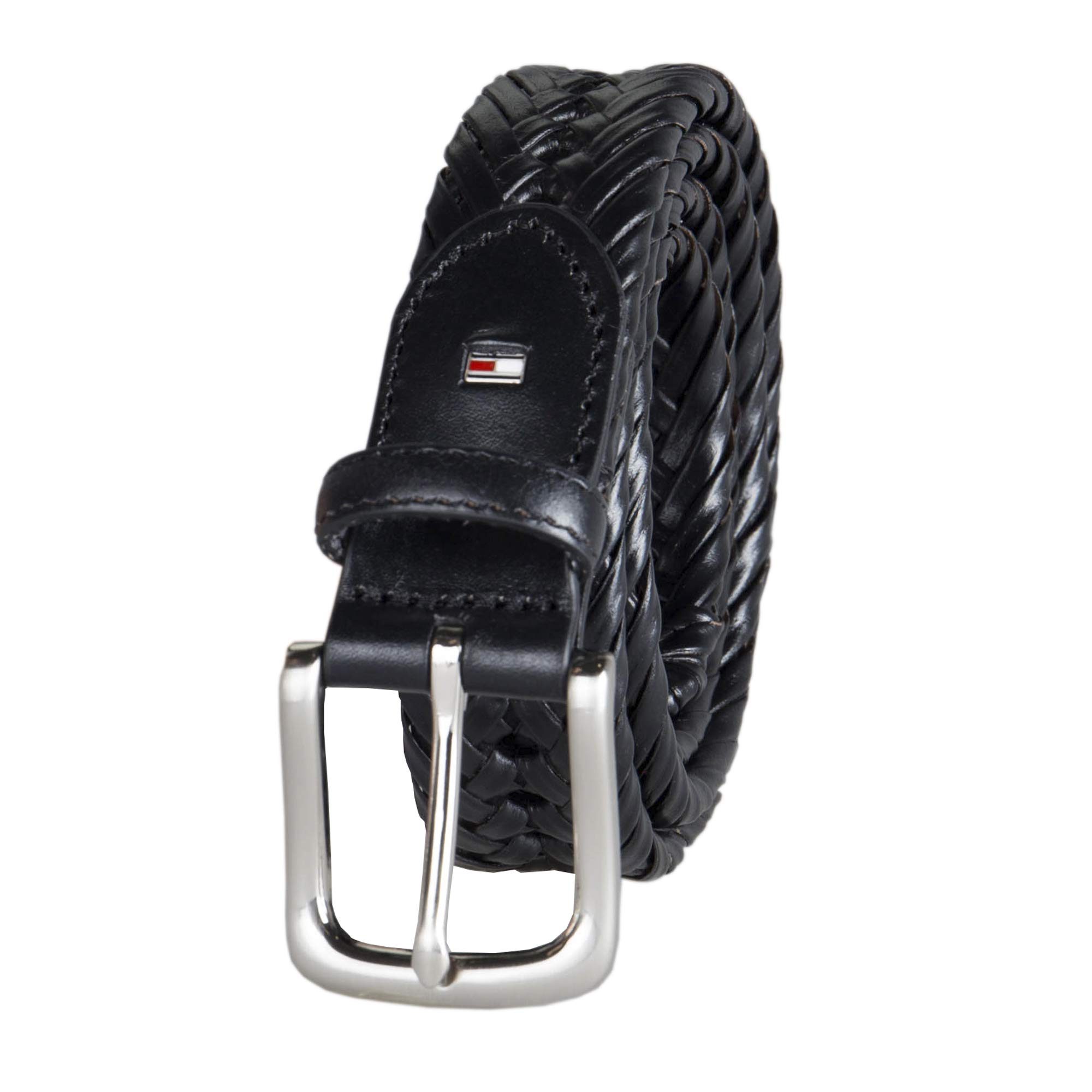 Cinturón Trenzado Tommy Hilfiger Negro 30 Pulgadas - Venta Internacional