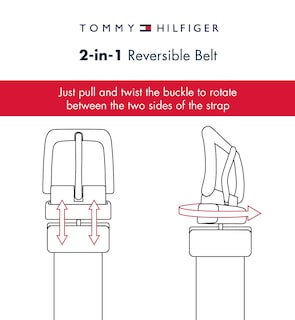 Foto 7 | Cinturón Tommy Hilfiger Elástico Reversible para Hombre - Venta Internacional