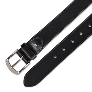 Foto 5 | Cinturón Tommy Hilfiger De Piel Negra Con Lengüeta Elástica - Venta Internacional.
