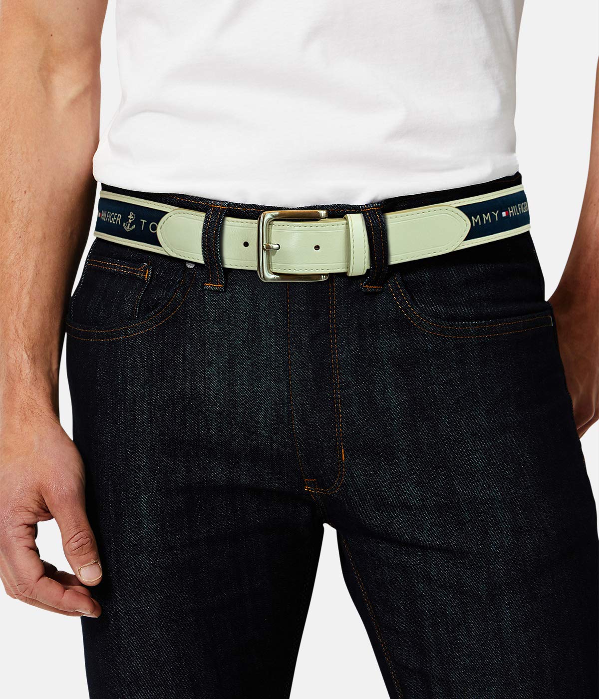 Foto 6 pulgar | Cinturón Tommy Hilfiger Azul para Hombre-Venta Internacional