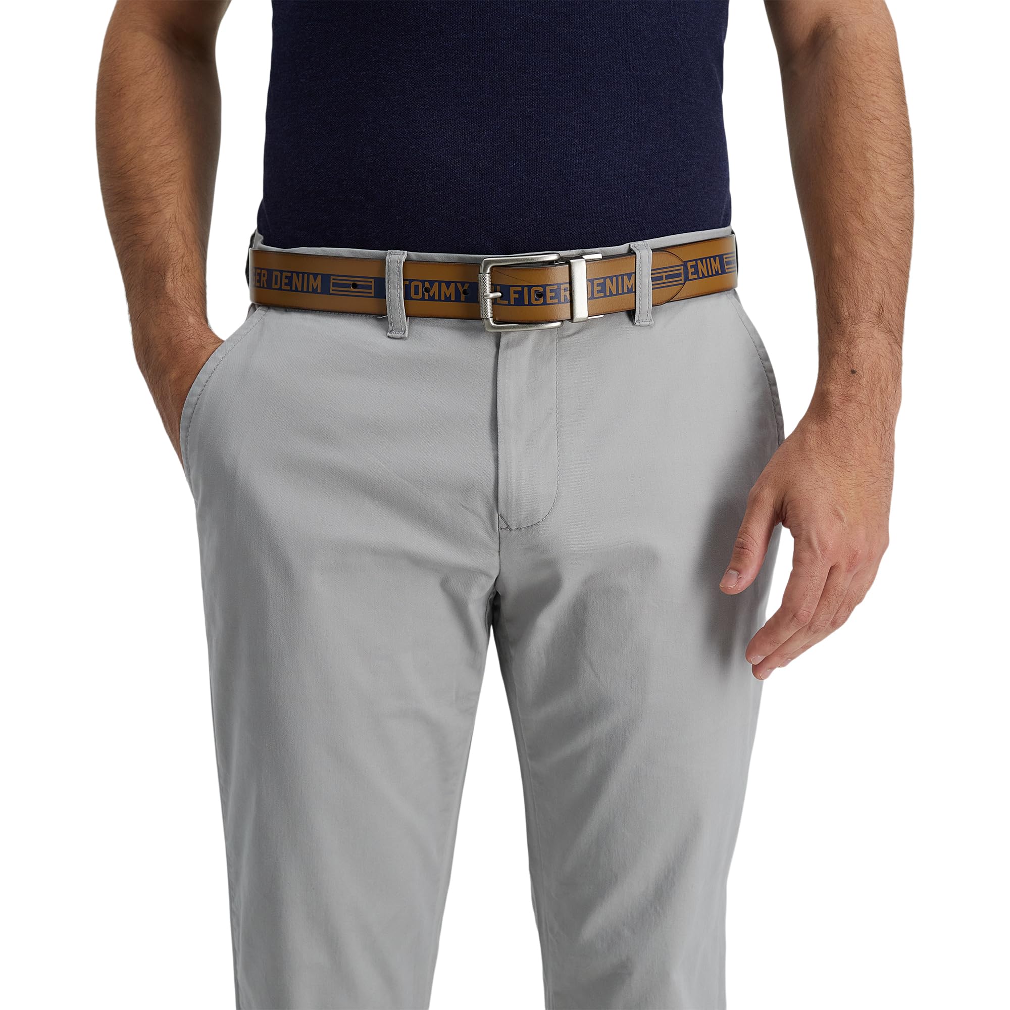 Foto 6 pulgar | Cinturón Tommy Hilfiger Reversible Para Hombre Bronceado/azul Marino Talla S - Venta Internacional.