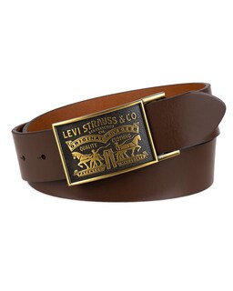 Foto 2 | Cinturón De Piel Levi's Para Hombre Con Hebilla Tipo Placa, Color Marrón, Talla L - Venta Internacional.