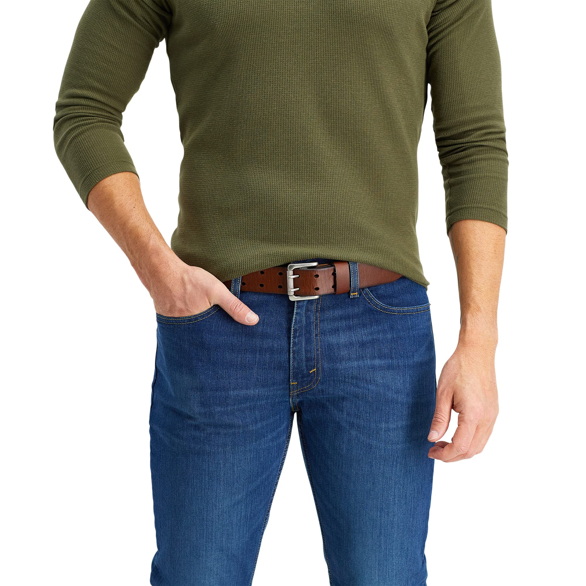 Foto 5 | Cinturón Levi's De Cuero Marrón Casual De Doble Punta Para Hombre De 40 Años - Venta Internacional.