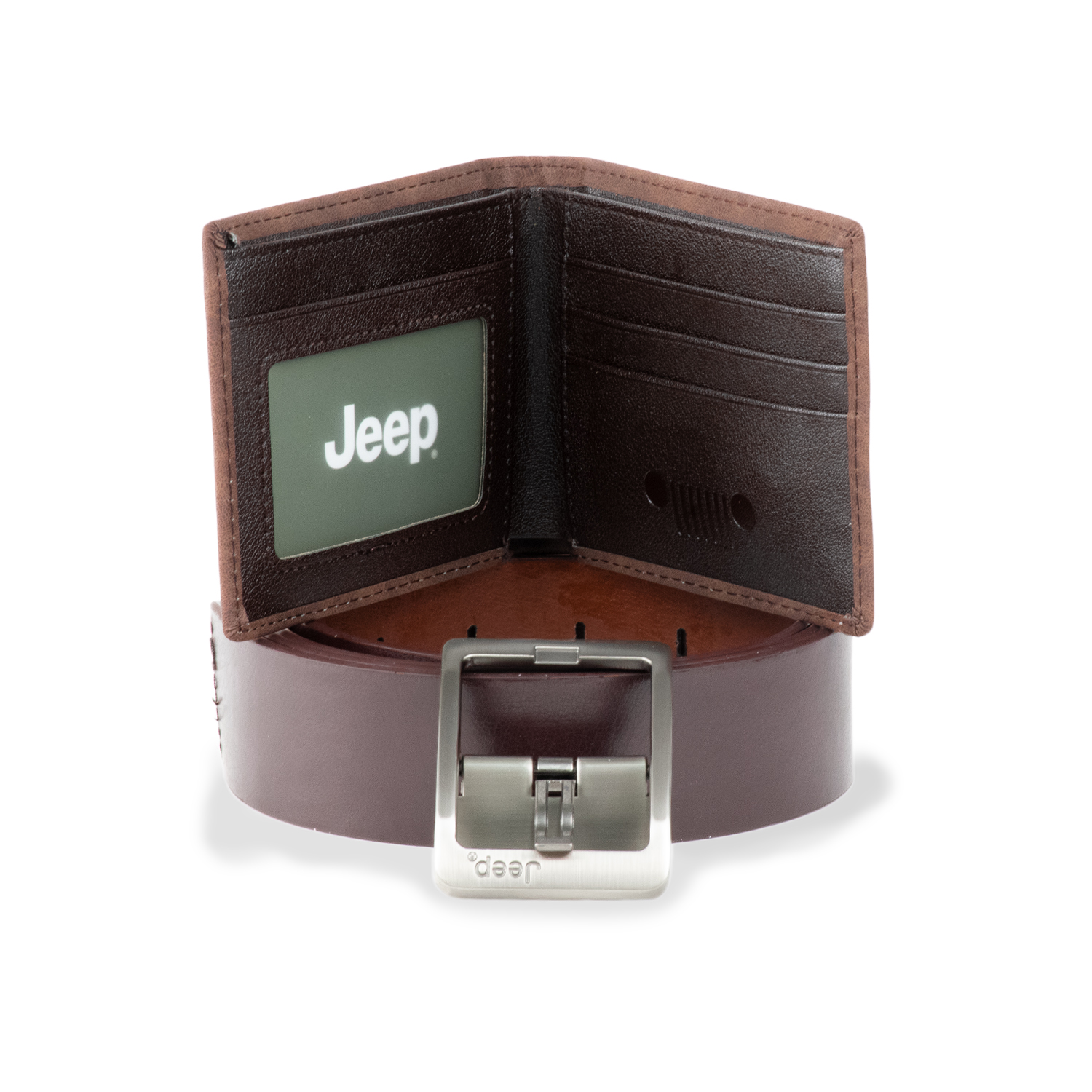 Foto 1 | Set de cartera y cinturón Jeep  para Hombre