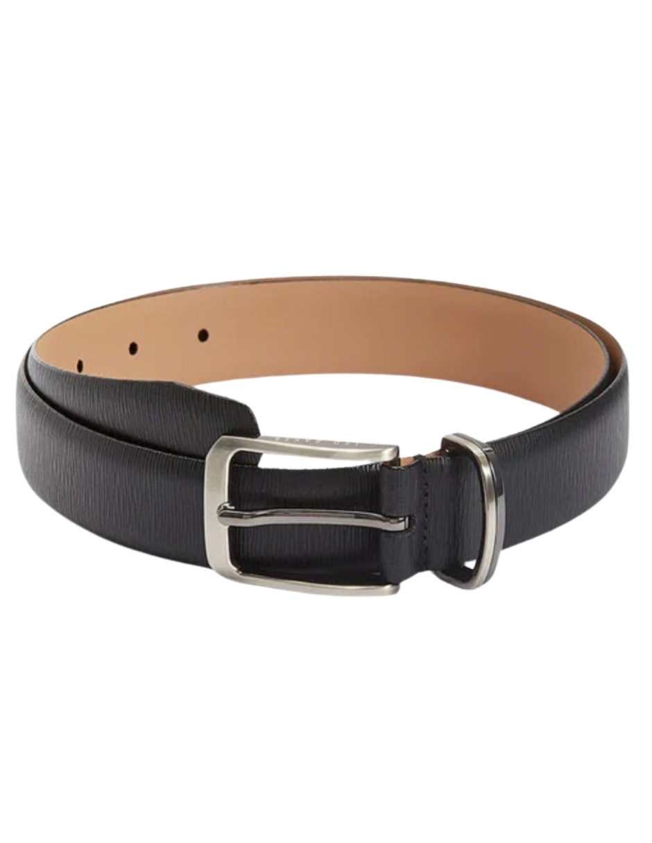 Foto 1 | Cinturón De Piel Ted Baker Acabado Madera Veteada Color Negro 76 Cm