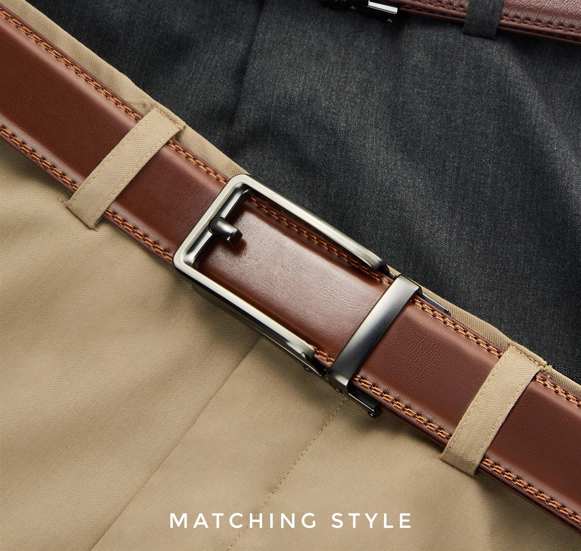Foto 5 pulgar | Cinturón Con Trinquete Chaoren Comfort Click Para Hombre, Vestido Oxford - Venta Internacional.