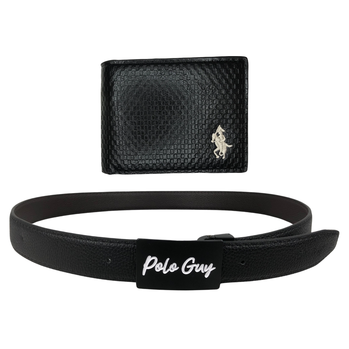 Foto 2 pulgar | Kit Cinturón Polo Guy Sintético Y Cartera Para Hombre Color Negro 1