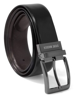 Foto 1 | Cinturón Steve Madden - Vestido Casual De Piel Para Hombre, Color Negro/marrón - Venta Internacional.