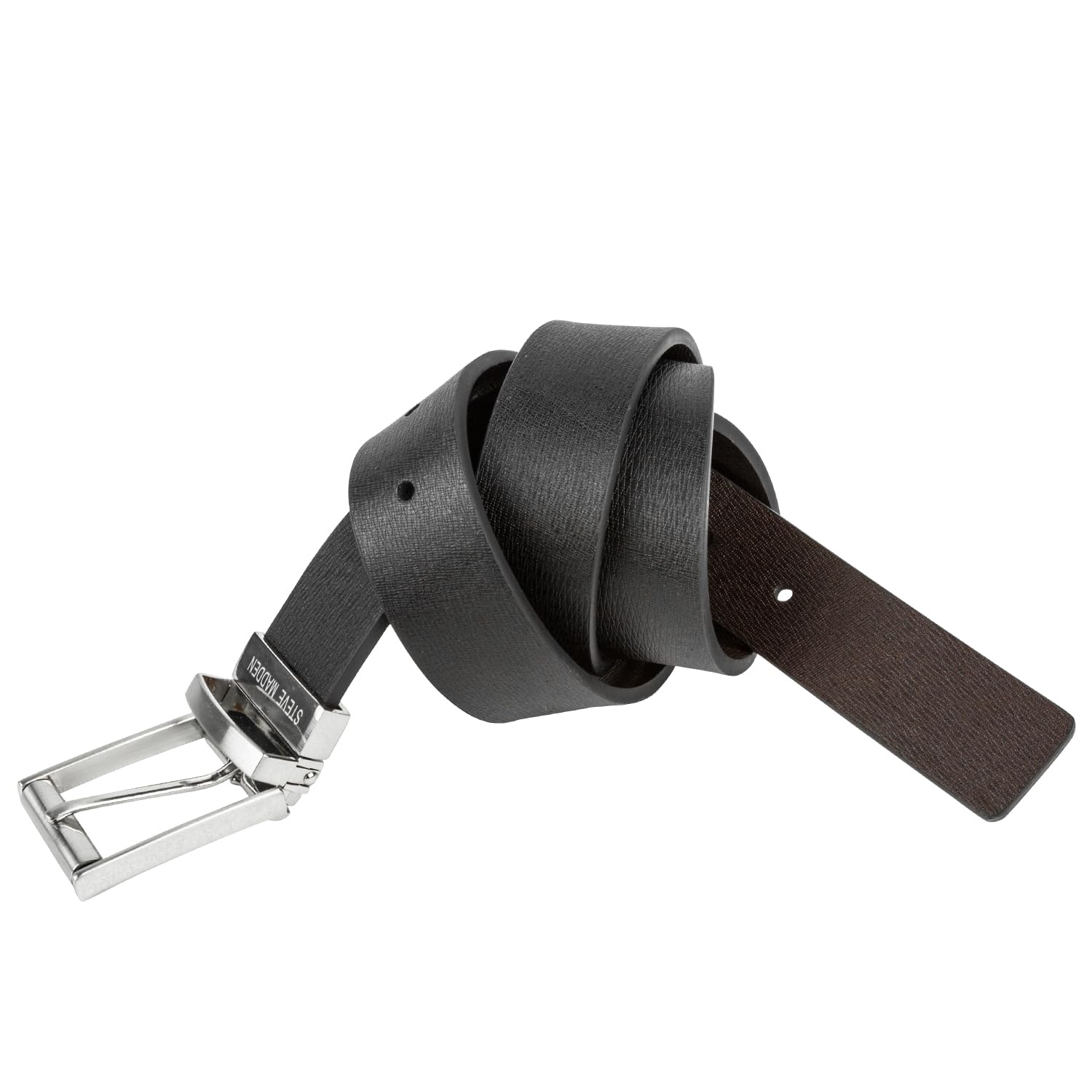 Foto 4 pulgar | Cinturón Steve Madden, Vestido Casual De Piel Reversible, Negro/marrón - Venta Internacional.