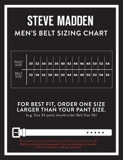 Foto 5 | Cinturón Steve Madden Vestido Casual De Cuero Negro/marrón Para Hombre - Venta Internacional.