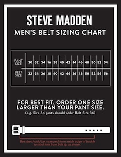 Foto 5 | Cinturón Steve Madden, Vestido Casual De Piel Reversible, Negro/marrón - Venta Internacional.